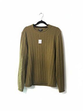 Todd Snyder Olive Green Rare Textured Stripe Wool Sweater Mens XS NWT
